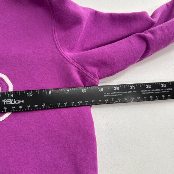 Gap Womens Purple Pullover Hoodie Logo Medium Fleece-Lined Kangaroo Pocket Logo - Picture 4 of 9